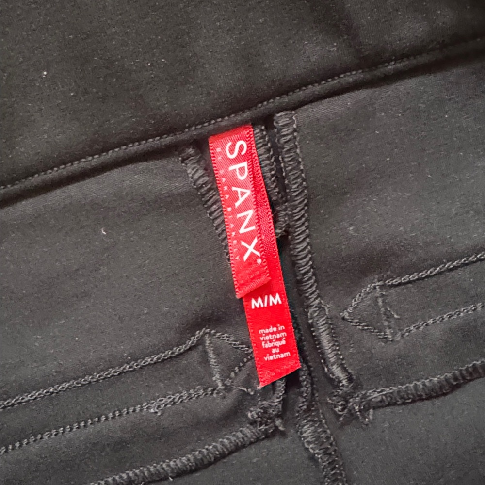 Spanx The Perfect Pant Slim Straight Black Ponte Stretch M - Picture 2 of 7